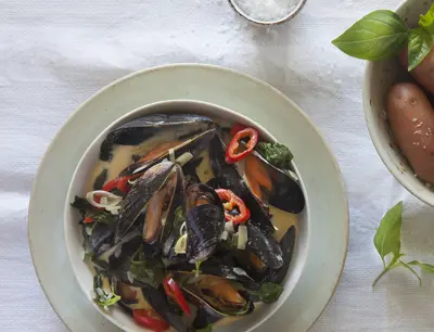 Musselsoppa med asiatisk touch