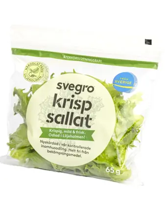 Krispsallat i påse från Svegro