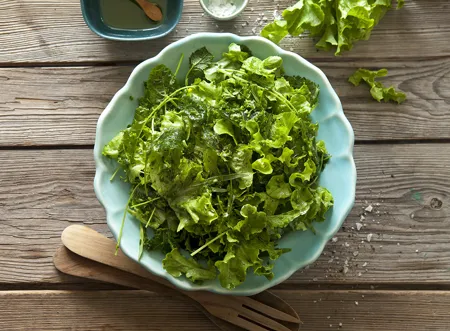 Grönsallad med vinägrett