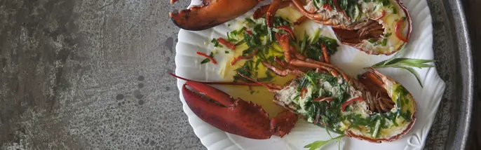 Nykokt hummer med örtsmör