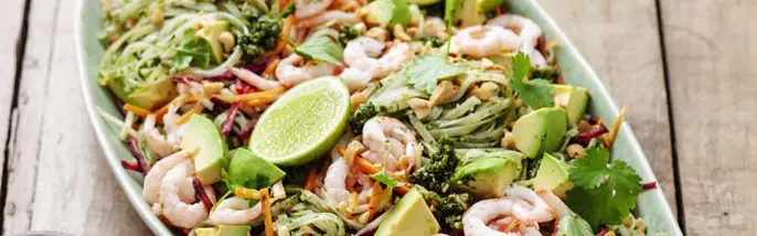 Nudelsallad med räkor