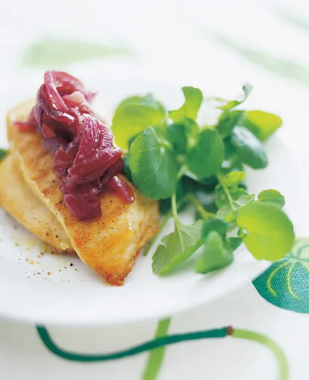 Rödlöksmarmelad på stekost