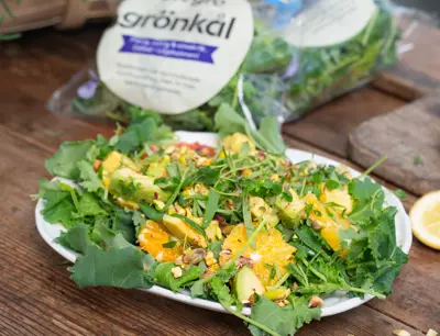 Apelsinsallad med grönkål